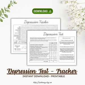 Depression Tracker, Depression Test, Anxiety Self-assessment Quiz, Signs of Depression, Depression Symptoms Tracker, Mental Health Tracker - Etsy