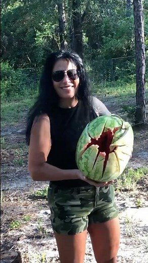 Exploding Watermelon Bullet Shot! 😱 Slow-Mo Chaos #Shorts