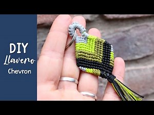 DIY LLAVERO CHEVRON Macrame con hilo encerado🔸 como hacer paso a paso🔸