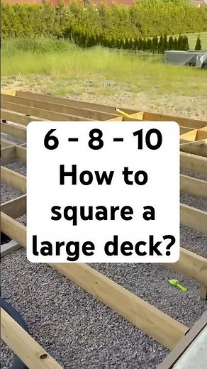 Bygga trädäck 🇸🇪 : Perfectly Square a BIG Deck! (6-8-10 Rule)