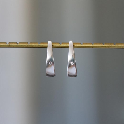 Diamond Plunge Hoops - Etsy