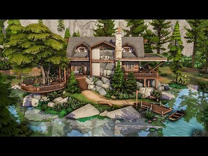 Cozy Lake Cabin (No CC) | Stop Motion Build | Sims 4