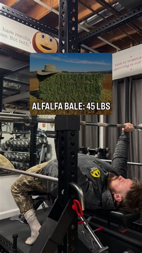 Charlie Ellis on Instagram: "FARMING BENCH PRESS WARM UP🤠🐴🌾 #gym #workout #fit #fitness #farm"