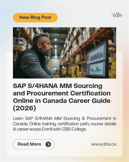 SAP S/4HANA MM Certification in Canada 🇨🇦 | Career Guide 2026 #iibscollege