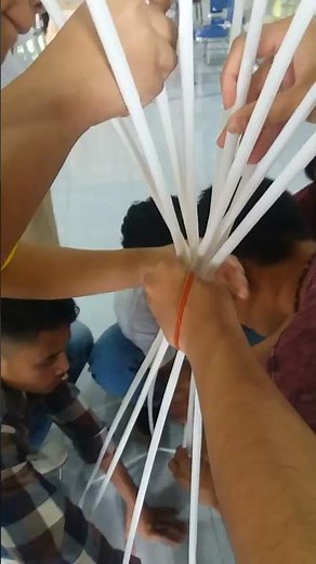 cara membuat menara dari sedotan😊dijamin kokoh