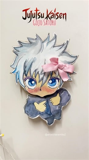 Gojo Cute Hanging Doll ✂️ Easy Anime Craft Tutorial | Jujutsu Kaisen DIY #fanartanime