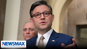 539K views · 19K reactions | "It is selfish, it is reprehensible, and it is exactly the opposite of what they have all said themselves, in their own words, very passionately every day until now." — House Speaker Mike Johnson slammed Democrats and Schumer over the government shutdown | NEWSMAX | Facebook