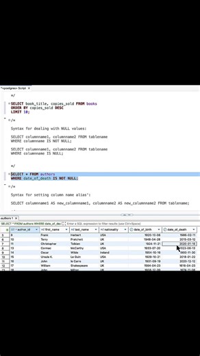 how to handle NULL values in PostgreSQL