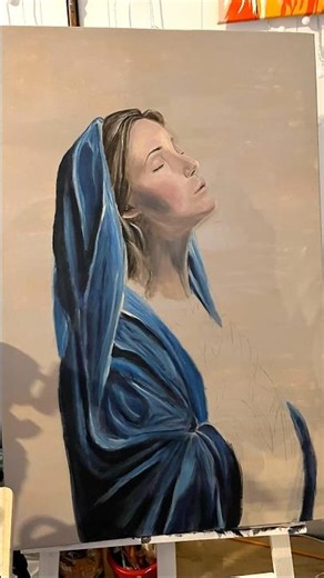 Painting the Virgin Mary with 98.764% accuracy | Acrylic Fine Art | Christian Catholic Orthodox