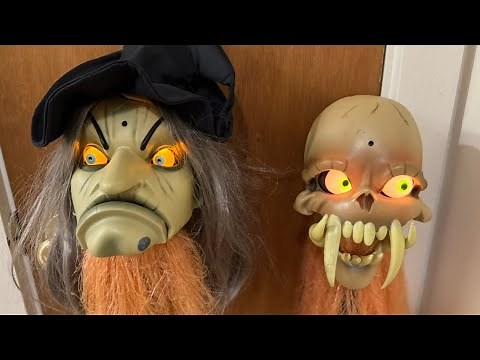 Gemmy Halloween Very Rare Witch & Skull Walking Sticks Review