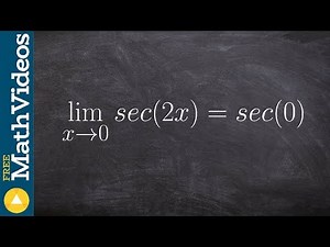 How to evaluate a limit with secant