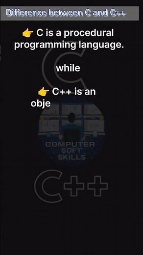 Difference between C and C++ | C vs C++ Language, C++ Programming and #cprogramming , #clanguage