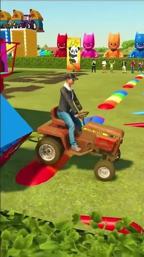 Mini RED Tractors! EXTREME Muddy Parkour vs OVERLOAD Transport Challenge – Farming Simulator 22 - 1