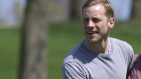 Adult-sized stroller designed so parents can test before buying