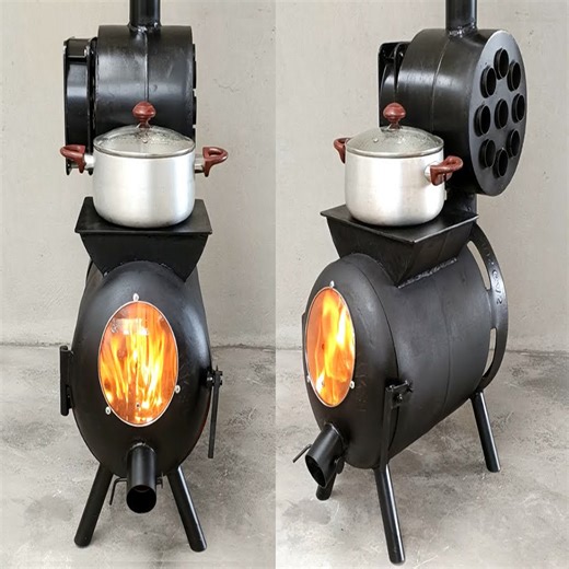 How to make a heating stove from old gas cylinders | Genius Hands DIY