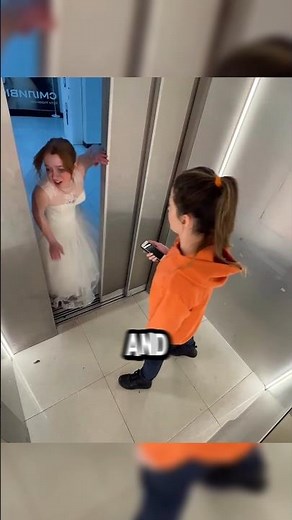 What Happened When a Runaway Bride Entered This Elevator? 👰🚨 #shorts
