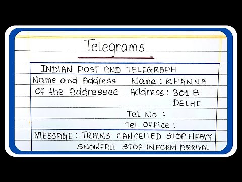 How To Write Telegram In English || telegram writing format