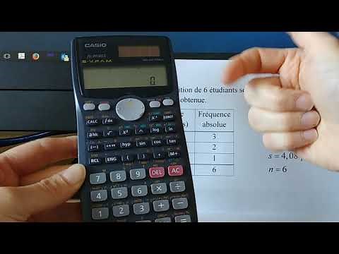 Moyenne et écart type avec une calculatrice casio fx991MS