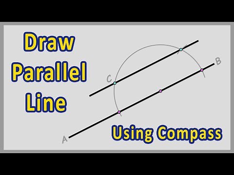 How to Draw a Parallel Line Through a Given Point - Using Compass