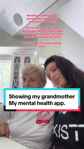 Showing my mental health app to my grandmother @existexperience #entrepreneur #techfounder #mentalhealthmatters