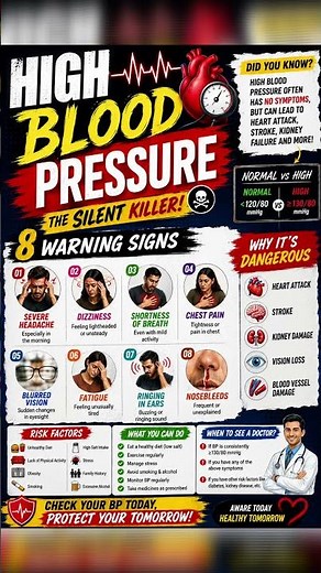 High Blood Pressure Symptoms Everyone Should Know | Hypertension Explained #viralreels