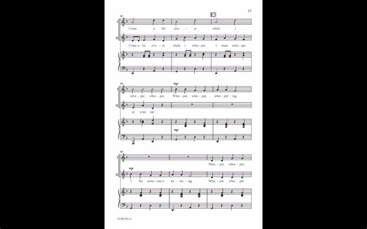《低声细语》“Whisper!” (Two-part)二声部合唱 - Greg Gilpin