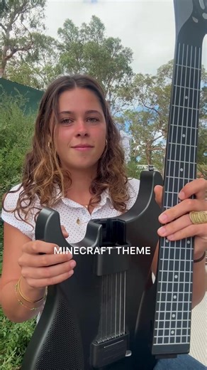 Minecraft theme song on @Olivia Burney new piano tone!! This new setting sounds UNREAL… make sure to give it a go 🤩🤩 #minecraft #aerobandguitar #aeroband #cover #nostalgia