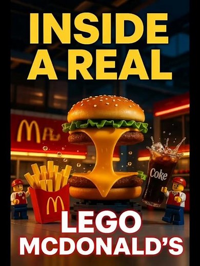 I Built a Working LEGO McDonald’s Kitchen…#lego #mcdonalds #shorts