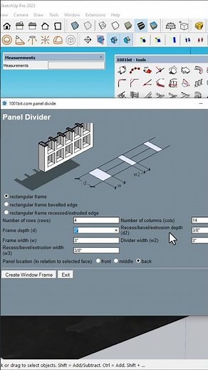 ✅ Glass Panel in SketchUp | 1001bit Tool | Easy Method