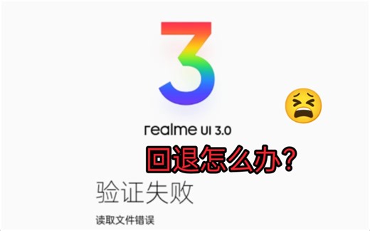 真我realme各种机型回退包回退失败怎么办？教你怎么解决！