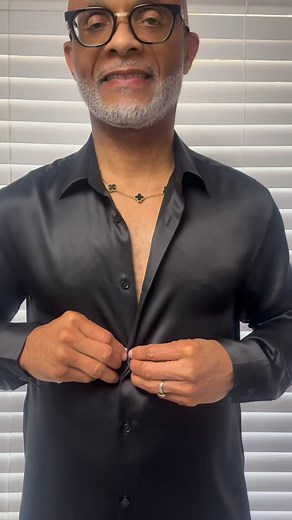 GRWM⭐️ ALL BLACK 130’s Season suit with stitching in lapels and undeniable presence. Tailored—because the things that matter should always be. Underneath, a \u00100 All black silk shirt with a flange collar, adding a multiple-colored pocket square as paint on a black canvass. Shoe wear: All Black crush velvet YSL Ankle Boots, lavish cashmere coat, and Chrome eyewear to elevate the look. LV-Fragrance effect for a much more elegant touch. Would you try this style? Reminder: I don’t walk. I flow. #