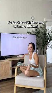 Real or fake athlete names with my girlfriend 😂 #couple #realorfake #athletes #challenge