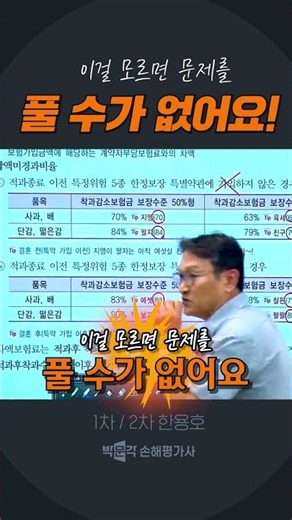 손해평가사 감액미경과비율 암기법 | 박문각 손해평가사 | 한용호 족제비 핵심특강