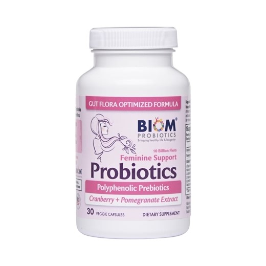 Biom Probiotics Women's Daily Probiotics and Prebiotics, Gluten Free, 30 Count
