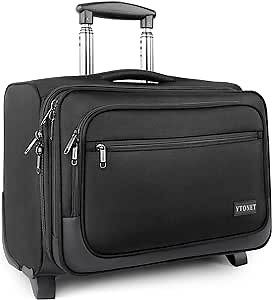 Amazon.com: Rolling Laptop Bag, 17 Inch Rolling Briefcase for Men Women, Water Resistant Roller Bag with Wheels and USB Charging Port for Business Travel Work, Black : Electronics