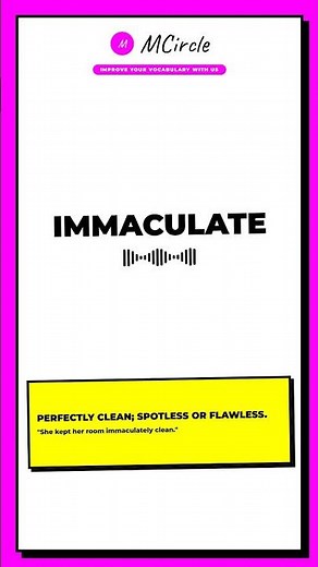 Learn English: What is Immaculate? | Vocabulary Shorts