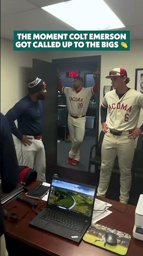Hop on I-5, you’ve got a ballgame to get to. The moment Colt Emerson got the call 👏 #baseball #mlb