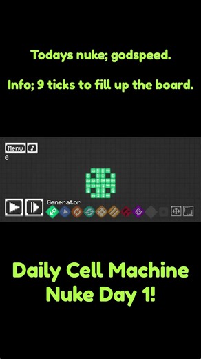Daily Cell Machine Nuke Day 1! #cellmachine #nuke