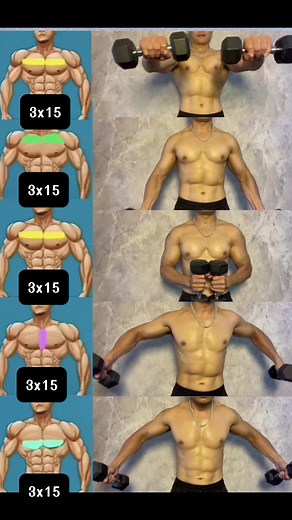 Bài tập ngực với tạ đơn cho nam