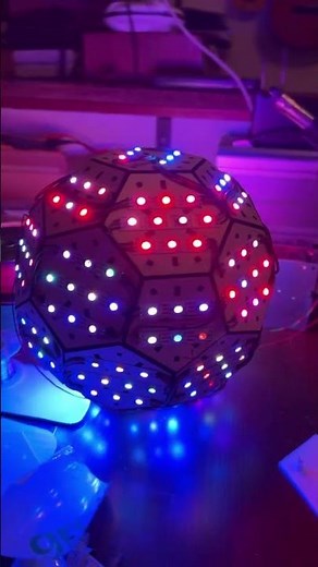 This smart disco ball features 300 LEDs and changes colour like a chameleon