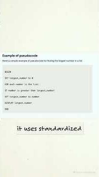 Year 8 - How to Write Clean Pseudocode ( 1 MINUTE!)