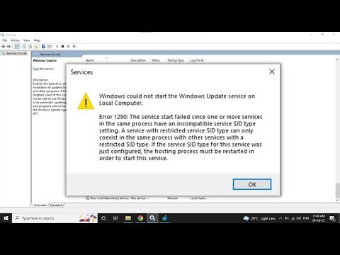 Error 1290: The service start failed since one or more services.... || 100% Solved with Proof