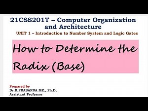 Determine the Base of the number system (Finding Radix).