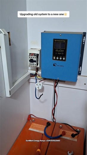 Replacing and upgrading an old solar system with solar gel batteries with a new 3kW 24V solar system connected with a 2.56kWh lithium ion battery. Contact us today for solar upgrade 254705102000. #sunwattenergykenya #solarenergy #solarinstallation #kenyantiktok🇰🇪 #trendingkenya