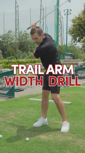 This Simple Drill Fixes Your Right Arm Width (Instant Feedback) #golf #golftips #golfswing #golfer