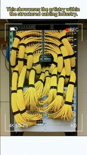 This showcases the real artistry within the structured cabling industry