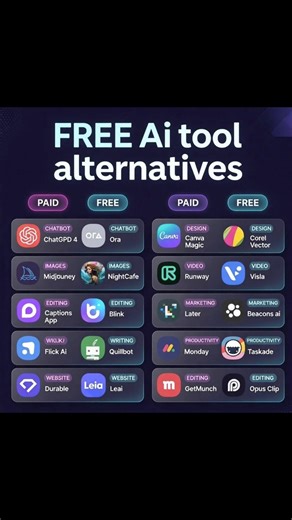 Free AI Tool Alternatives 🔥 Replace Paid Tools in 2025 (Save Money)