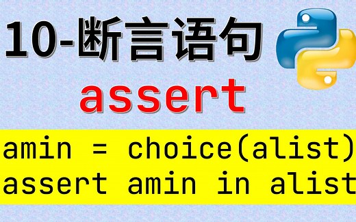 语法知识-10-断言语句assert