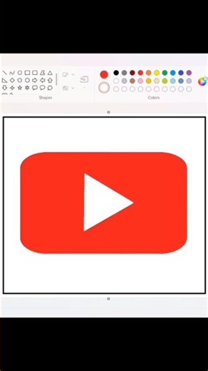 How to Draw YouTube Logo in MS Paint #mspaint #drawing #art #digitalart #easydrawing #howtodraw
