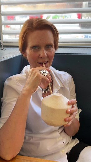 Cynthia Nixon Walzing on Air with Kamala Harris Coconut Dance